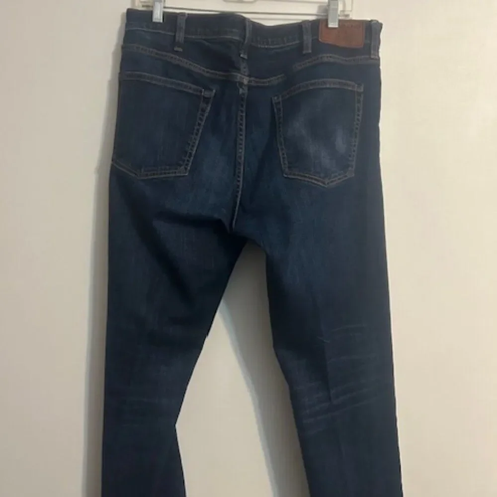 Lands' End Square Rigger 5 pocket straight denim jeans, size 35